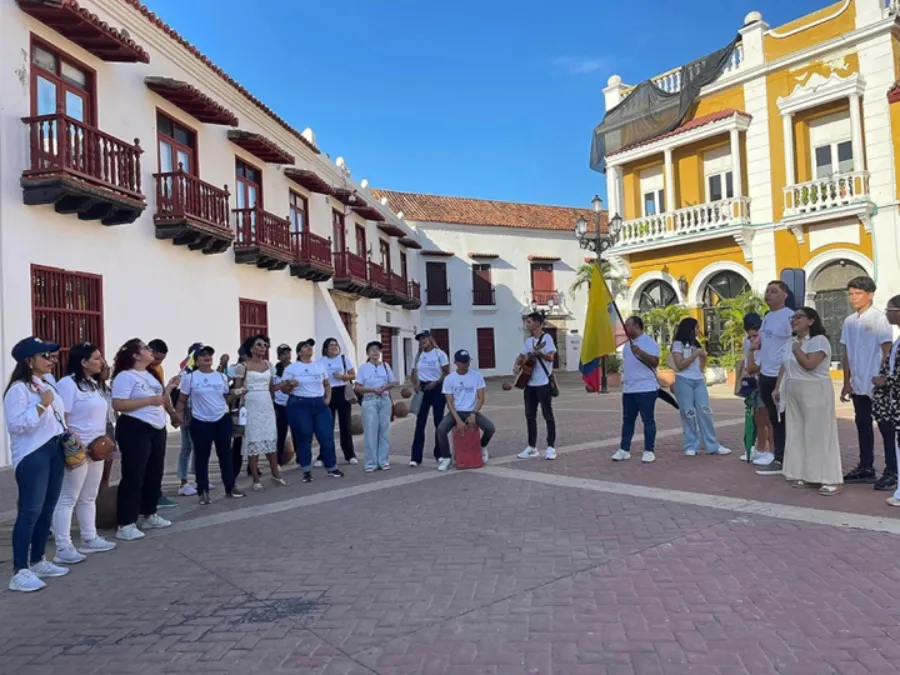 Plantón en Cartagena en el centro Histórico Redes Sociales